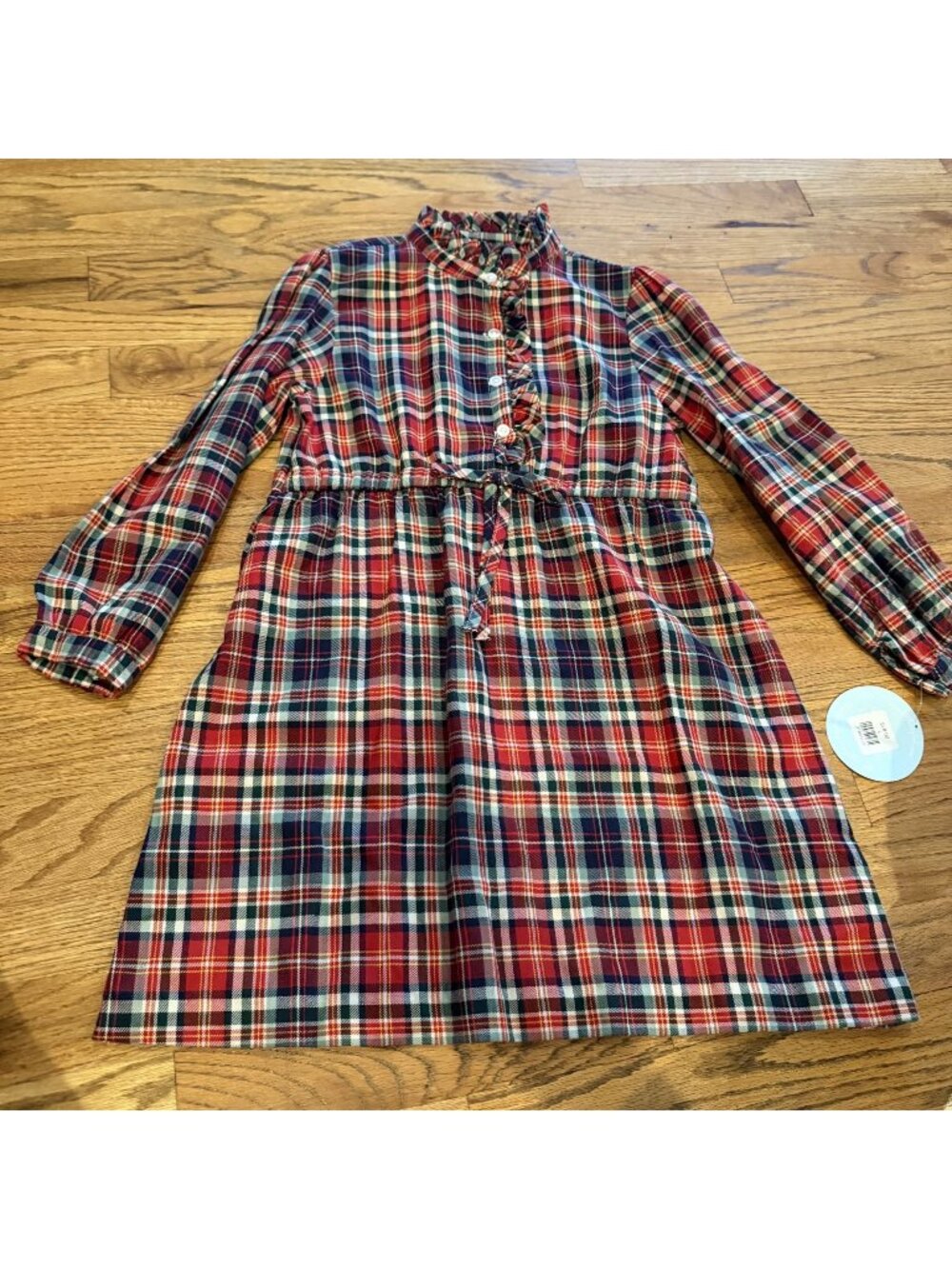 LITTLE ENGLISH GIRLS RED PLAID DRESS SIZE 8 NEW